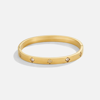 Gold Clover Bangle