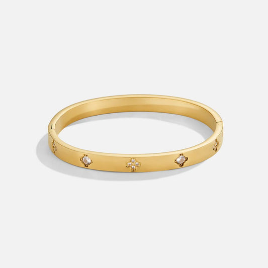 Gold Clover Bangle